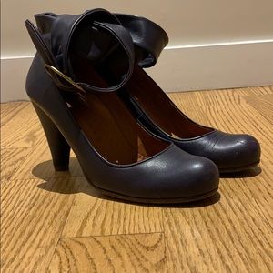 Chie Mihara ankle wrap heels.